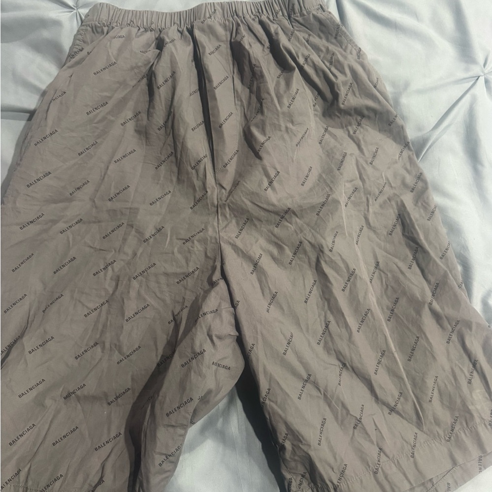 Balenciaga Charcoal Elastic Waist Shorts